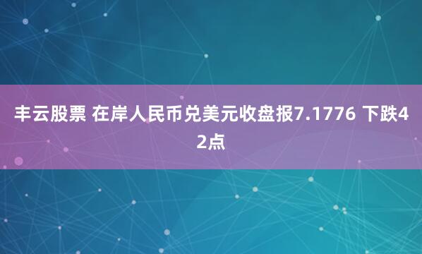 丰云股票 在岸人民币兑美元收盘报7.1776 下跌42点